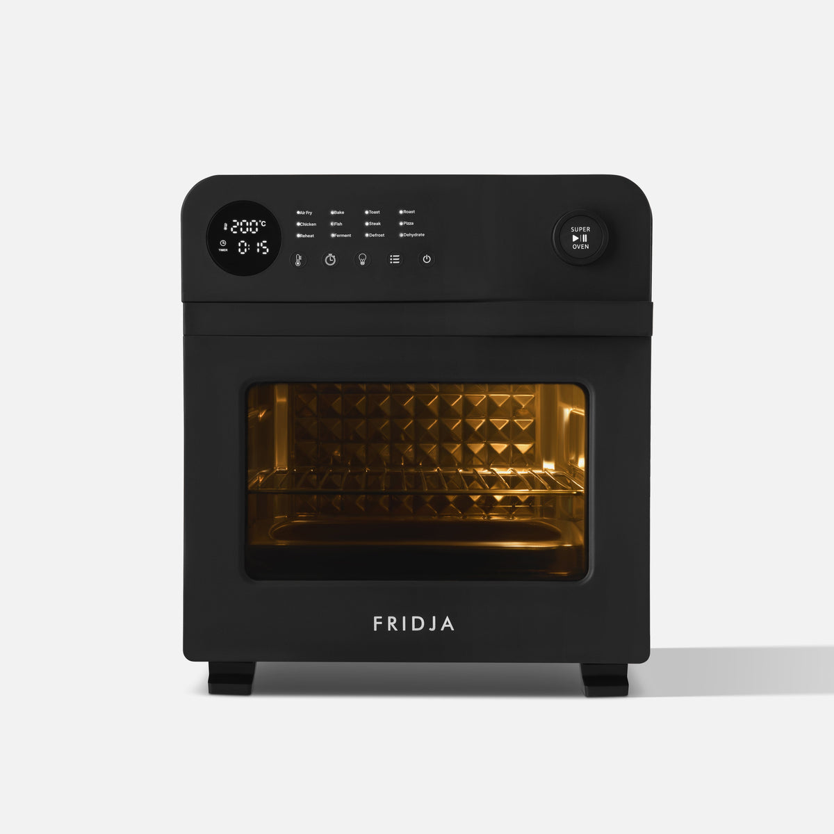 Fridja f66 Super Oven, a 15L digital air fryer oven in black, included in the Kitchen Starter