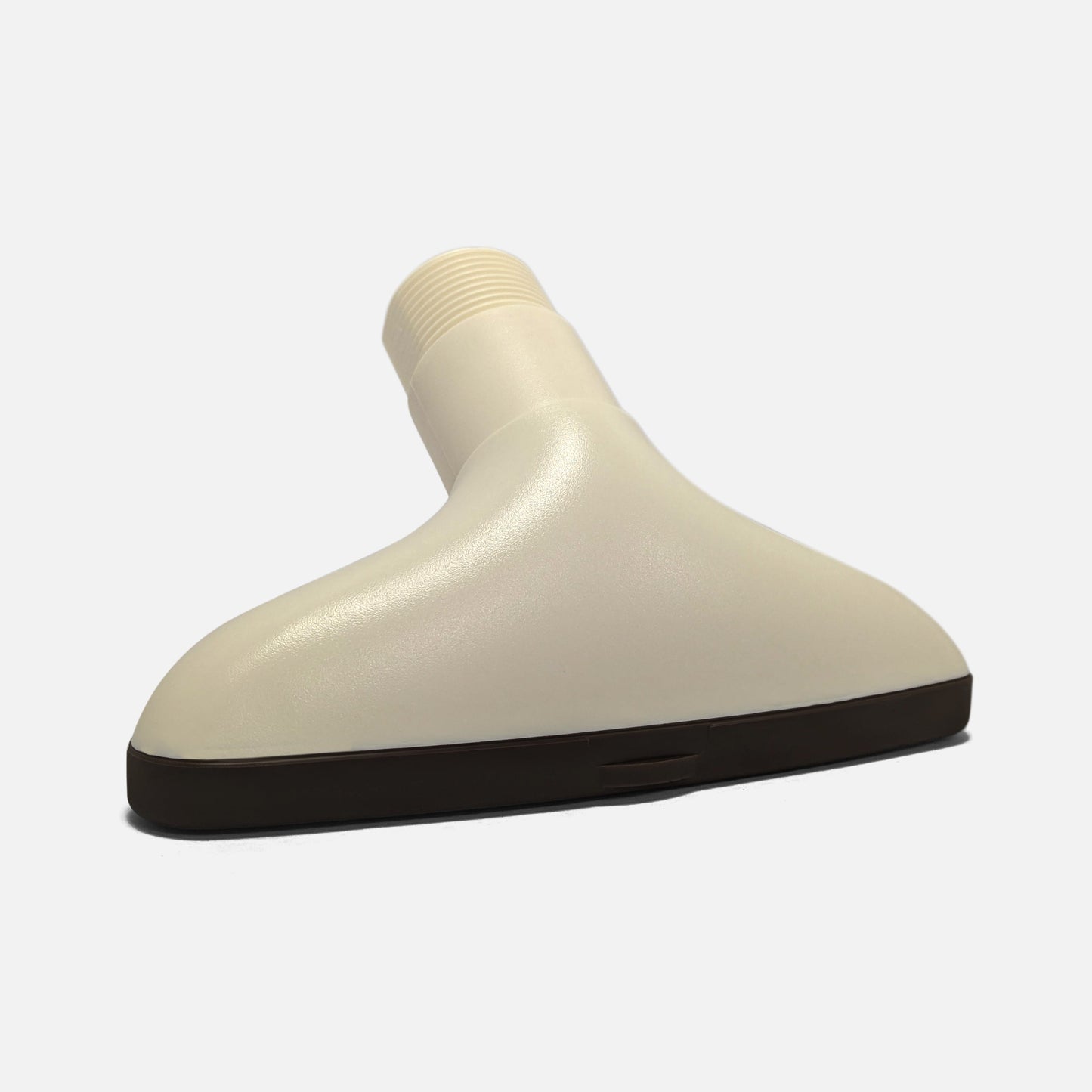 The Fridja f1200 Steamer Head, a beige vacuum cleaner attachment with a wide flat nozzle and black base for upholstery or floors, is shown against a plain white background—perfect as a replacement part.