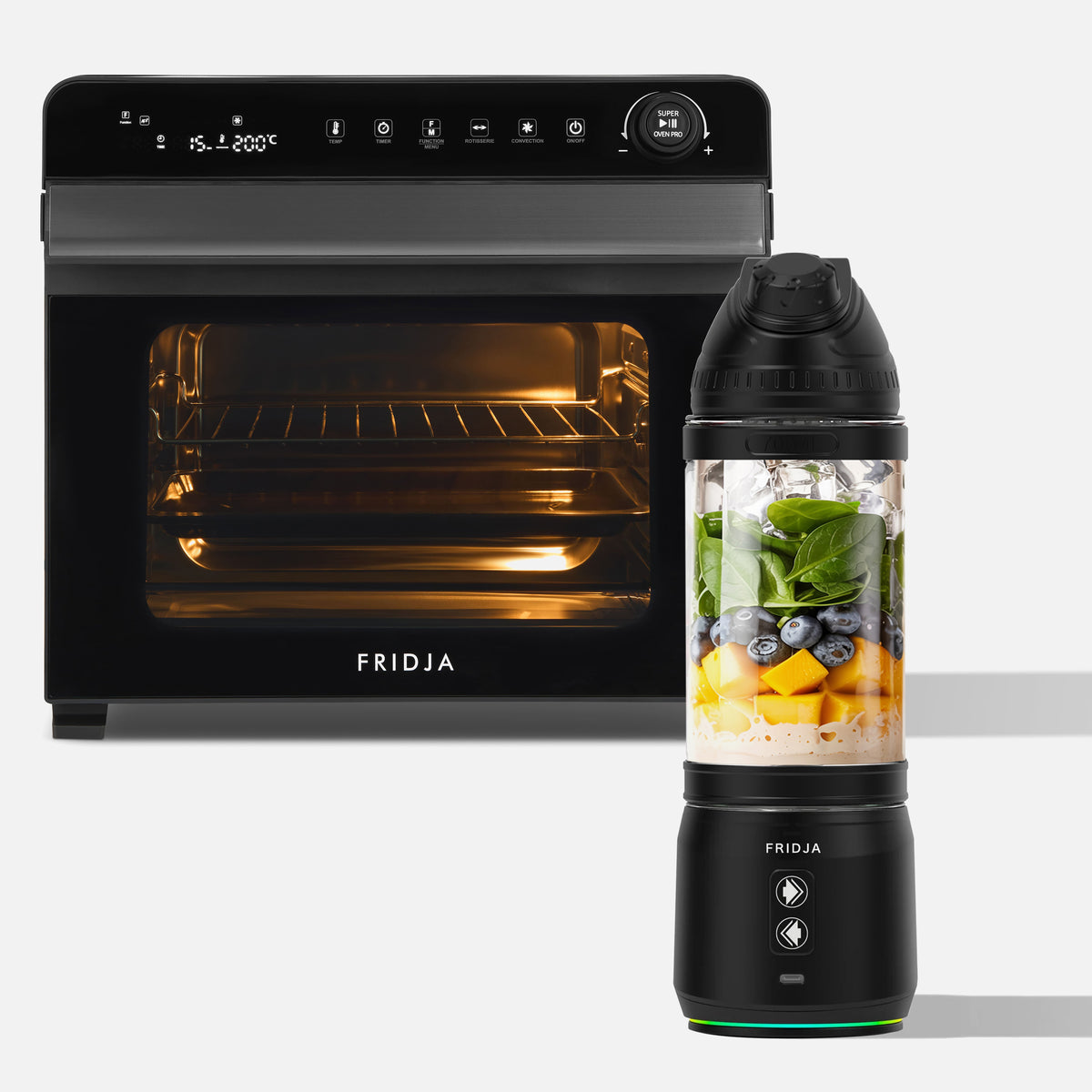 ثنائي المطبخ الفائق برو – فرن Super Oven Pro f77 وخلاط محمول f500