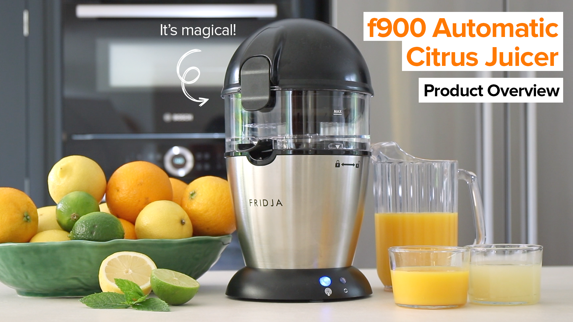 Load video: Juicing with Fridja f2500