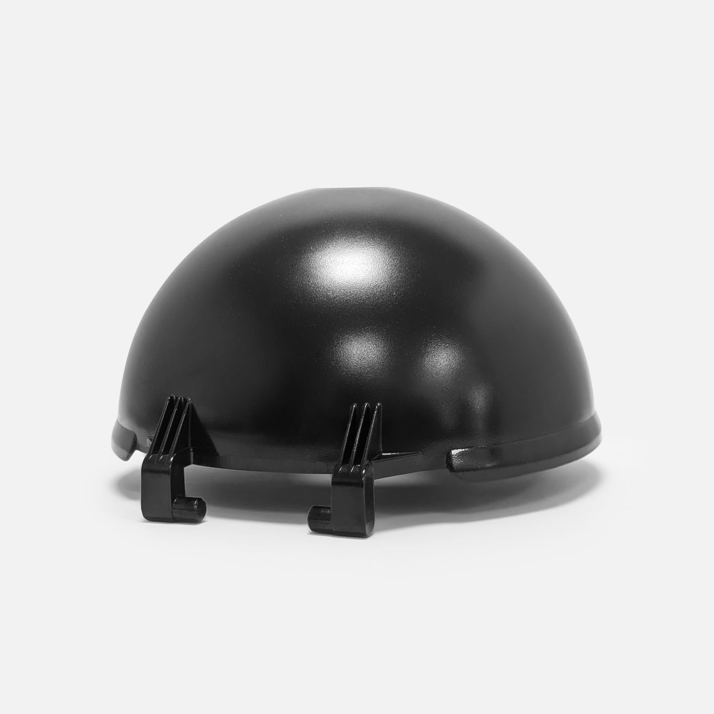 The Fridja f900 Lid is a smooth, black, dome-shaped plastic replacement part with two clips, designed for the f900 Automatic Citrus Juicer. It’s made from durable materials and shown against a plain white background.