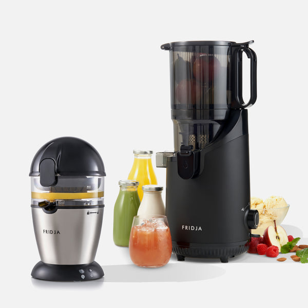 Juicer Duo - f900 & f2500 Self-Feeding Whole Fruit Juicer